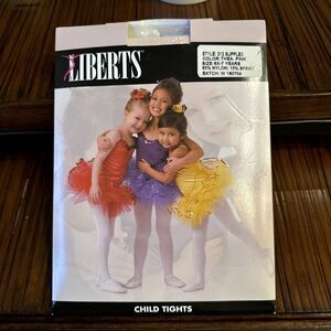 Liberts Child Tights Ballet Dance Nylon Spandex Theatrical Pink 6x-7 212 Supplex